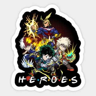 My heroes anime Sticker